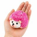 Pluszowy Jeż Zwierzątko Maskotka Brelok Do Kluczy Plecaka Kółko Różowy 9cm