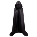 Peleryna Narzutka Z Kapturem Karnawałowa Halloweenowa Czarna 160cm
