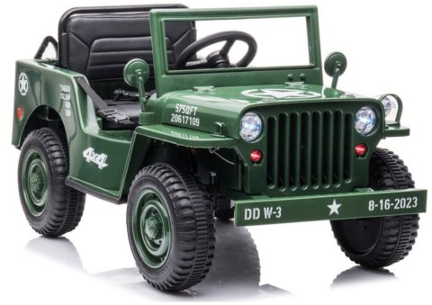 Auto Na Akumulator JH-103 Wojskowa Zieleń 4x4