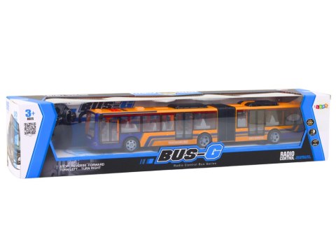 Autobus Miejski Przegubowy Zdalnie Sterowany RC Pomarańczowy