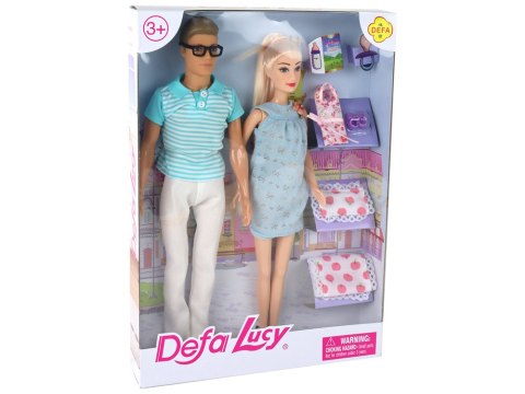 Lalki Rodzina Chłopak Kevin Dziewczyna Lucyn W Ciąży Bobas Akcesoria