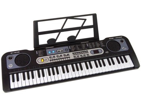 Keyboard z Mikrofonem Instrument Muzyczny Dla Dzieci Czarny