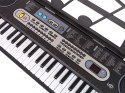 Keyboard z Mikrofonem Instrument Muzyczny Dla Dzieci Czarny