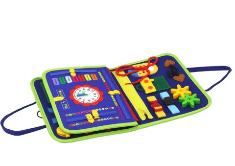 Tablica Filcowa Sensoryczna Manipulacyjna Edukacyjna Niebieska