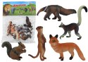 Zestaw Figurki Zwierząt Wiewiórka Surykatka Mrówkojad Lis Lemur 5 Szt.
