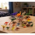 Zestaw Figurek W Pudełku Kolorowe Gumowe Dinozaury 34 Elementy