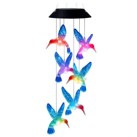 Lampka Solarna Kolibry Ptaki LED Kolorowe