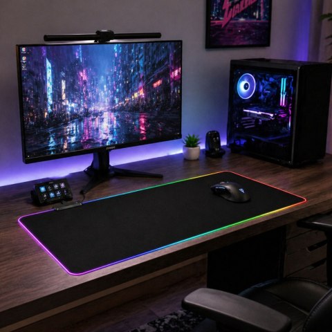 Podkładka Pod Mysz Klawiaturę Z Oświetleniem LED 30x80cm