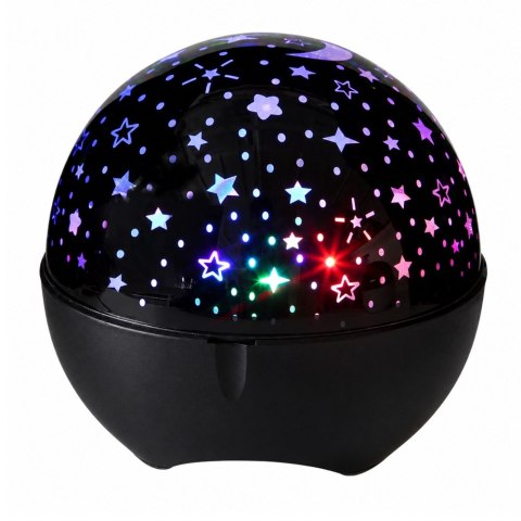 Projektor Gwiazd Lampka Nocna Głośnik 2w1 Czarny