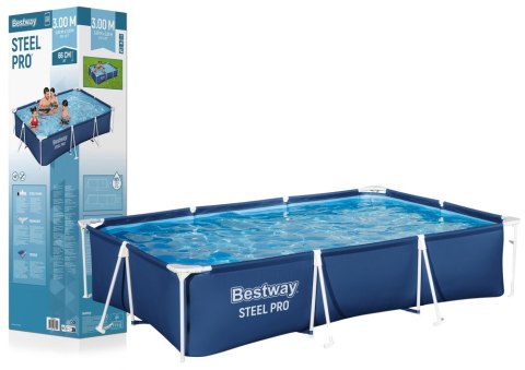 Basen Ogrodowy Stelażowy 300 cm x 201 cm x 66 cm Bestway 56404