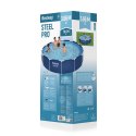 Basen Ogrodowy Stelażowy Z Pompą Niebieski 366x76 cm Zestaw Bestway 56681