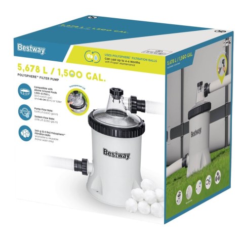 Filtr Piaskowy Do Basenu Pompa Filtrująca 5678L/H Bestway 58870