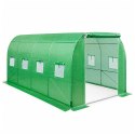Tunel Ogrodowy Foliowy Szklarnia Na Warzywa Okna Zielony UV 4x2,5x2 M 10M²
