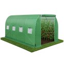 Tunel Ogrodowy Foliowy Szklarnia Na Warzywa Okna Zielony UV 4,5x2x2 M 9M²