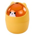 Mini Kosz Miś Na Biurko Stolik Pomarańczowy 1L 16cm