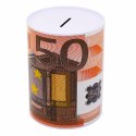 Metalowa Skarbonka Puszka Banknot 50, 100, 500 Euro 16,5 x 12cm