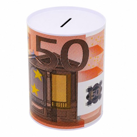 Metalowa Skarbonka Puszka Banknot 50, 100, 500 Euro 16,5 x 12cm