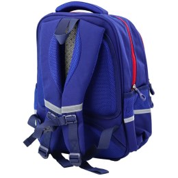 Plecak Szkolny Pas Piersiowy Granatowo Czerwony 20L 38cm