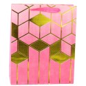 Torba Prezentowa Papierowa Wzory Geometryczne Złote 32 x 26 x 12 cm