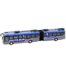 Autobus Policyjny Przegubowy Zdalnie Sterowany RC Światła Szary 1:32