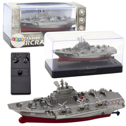 Statek Militarny Łódź Zdalnie Sterowana RC Srebrna