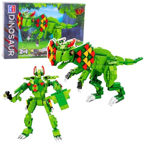 Klocki Konstrukcyjne Dinozaur Dilophosaurus Zielony 269 el.