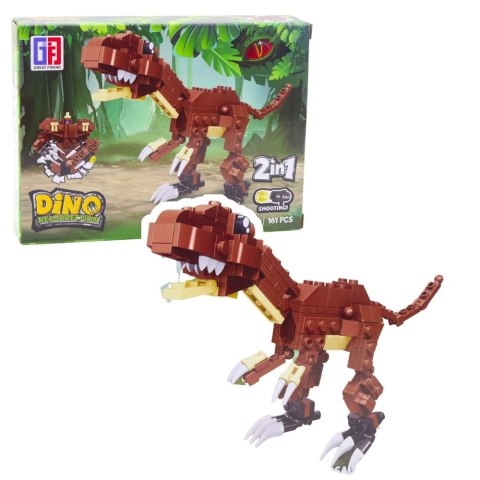 Klocki Konstrukcyjne Zestaw Dinozaur Robot 2w1 145-161 el. Mix