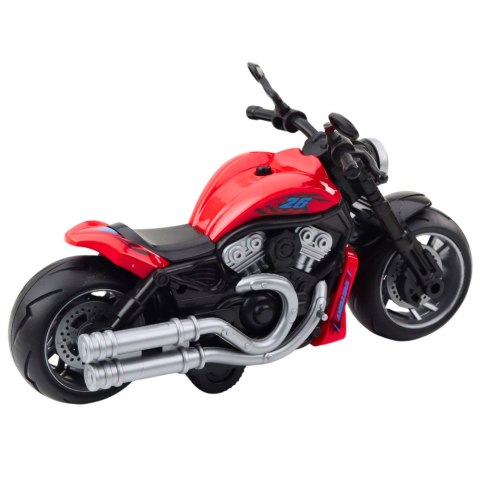 Motocykl Zabawkowy Na Baterie Napęd Światła Dźwięki Czerwony