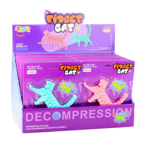 Kot Puzzle Fidget 3D Układanka Elastyczny Do Wyginania Mix