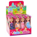 Mini Laleczka Z Długimi Włosami W Sukience 15cm Mix