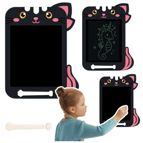 Znikopis Tablica Do Rysowania Pisania LCD Rysik Kot Czarny