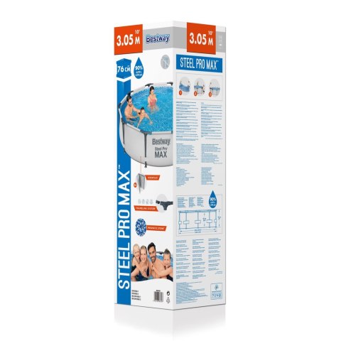 Basen Ogrodowy Stelażowy Okrągły 305 x 76 cm Bestway 56406