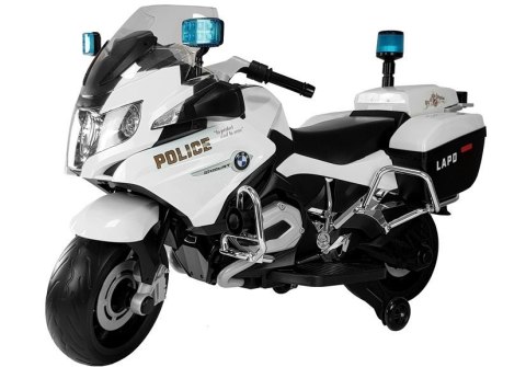 Motor na Akumulator BMW R1200 Policja Światła LED Dźwięki Biały