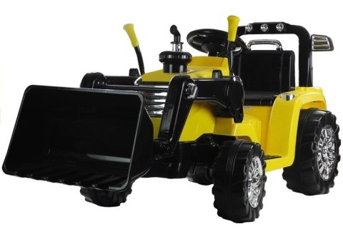 Traktor Koparka Na Akumulator ZP1005 Dla Dzieci Z Ruchomą Łyżką Żółta
