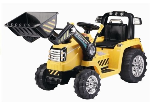 Traktor Koparka Na Akumulator ZP1005 Dla Dzieci Z Ruchomą Łyżką Żółta