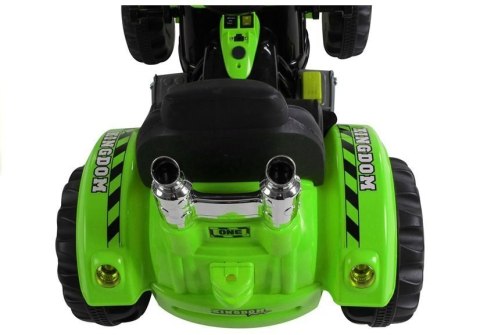 Traktor Koparko-Ładowarka Na Akumulator Dla Dzieci Z Ruchomą Łyżką Zielona