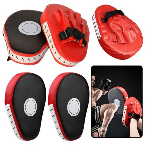 Tarcza Treningowa Rękawica Pad Kick Boxing Łapa Trenera Czerwona