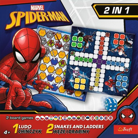 Gra planszowa 2w1 Chińczyk Węże i drabiny Spider-Man Trefl 02419