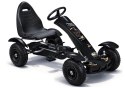 Sportowy Gokart Na Pedały F618 Pomowane Koła Obciążenie 50kg Czarny