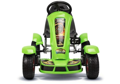 Sportowy Gokart Na Pedały F618 Pomowane Koła Obciążenie 50kg Zielony