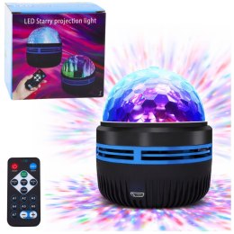 Projektor Gwiazd LED Starry Lampka Nocna Efekty Świetlne Pilot
