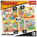 Puzzle - 4w1 (35, 48, 54, 70) - Garfield Kocha lazanię - Trefl 34673