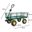 Wózek Ogrodowy Transportowy Składany Przyczepka Stalowa 200 kg