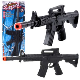Karabin Zabawkowy Mechaniczny Dźwięk Strzałów Czarny 32cm
