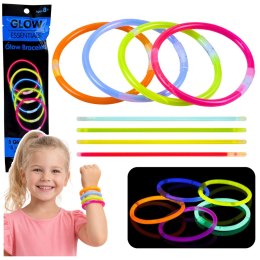 Bransoletki Opaski Fluorescencyjne Świecące W Ciemności Neon Stick 5 szt.
