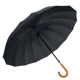 Duży Parasol Automatyczny Pokrowiec Na Ramię 24-Żeberkowy Czarny 115 cm