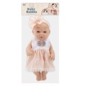 Lalka Bobas W Różowej Sukience Opaska Ruchome Rączki Nóżki 30cm