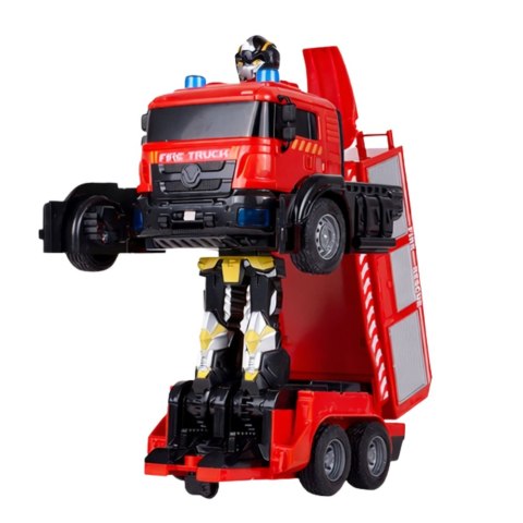 Robot Samochód Straż Pożarna 2w1 Zdalnie Sterowany RC Światła Dźwięki Woda