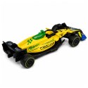Autko Wyścigówka Metalowa Formuła Napęd Pull Back Żółta 1:43