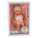 Lalka Bobas Niemowlak Z Kocykiem Biało-Różowe Ubranko Czapeczka 18 cm
